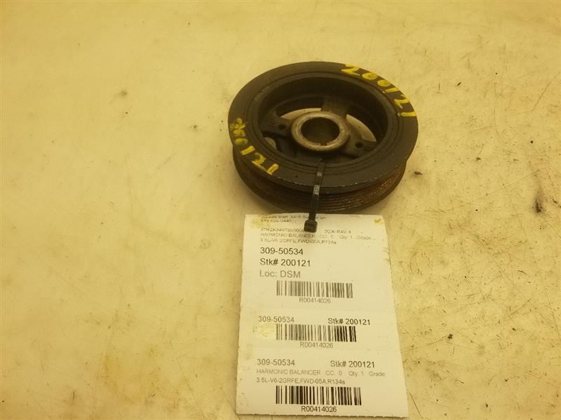 06-12 TOYOTA RAV4 3.5L 6CYL ENGINE HARMONIC BALANCER PULLY ASSEMBLY 2GRFE