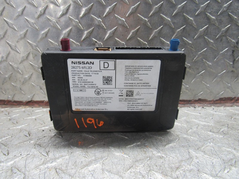 2021 2022 NISSAN ROGUE SPORT TELEMATICS COMMUNICATION CONTROL MODULE 28275 6FL2D