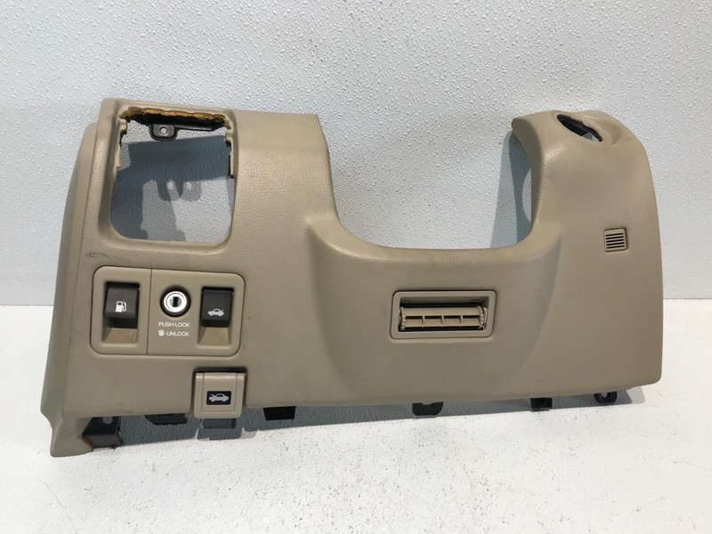 01-03 LEXUS LS430 DRIVER LEFT LOWER DASH KNEE BEZEL TAN WITH SWITCH PANEL OEM