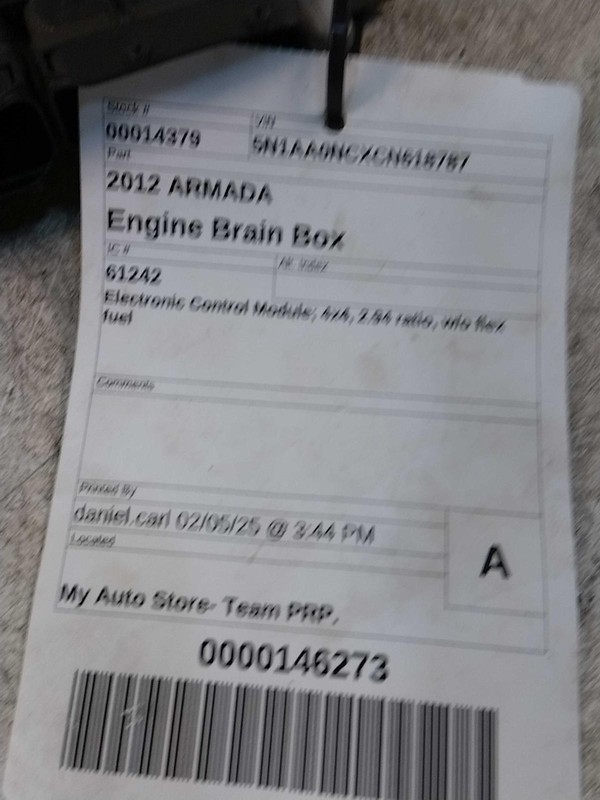 2012 Nissan Armada Engine Control Module ECM 23710ZZ91A OEM Used 187k Miles