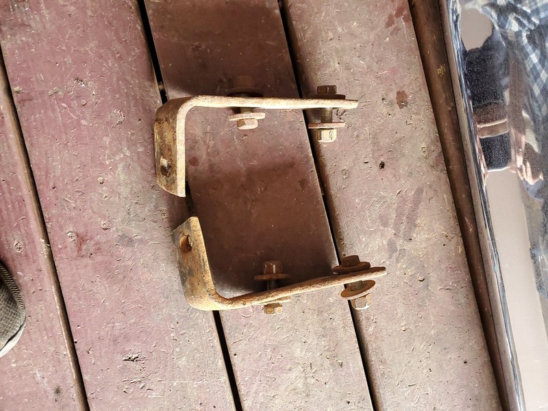 1965 Cadillac deville Rear Bumper Center mounts Section Original middle mounts