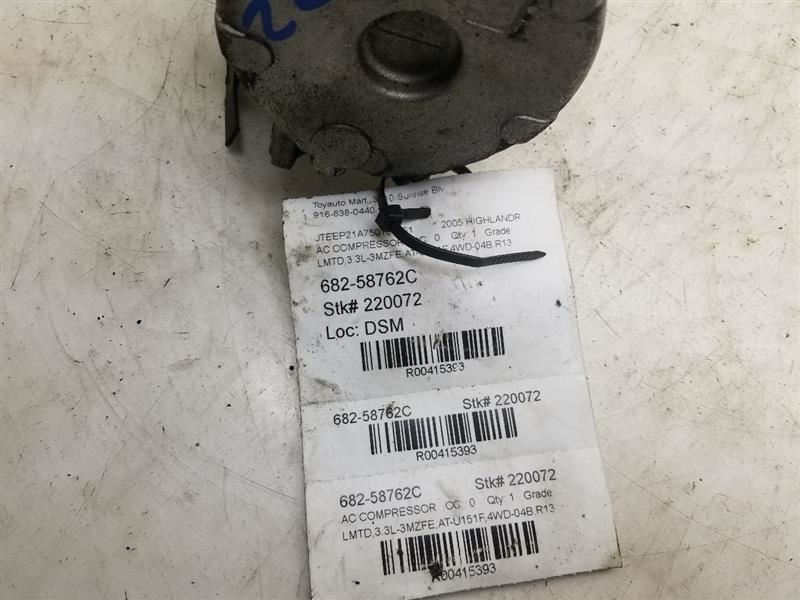 04 05 06 07 TOYOTA HIGHLANDER A/C AC Compressor Coolant Assembly 88320-48060