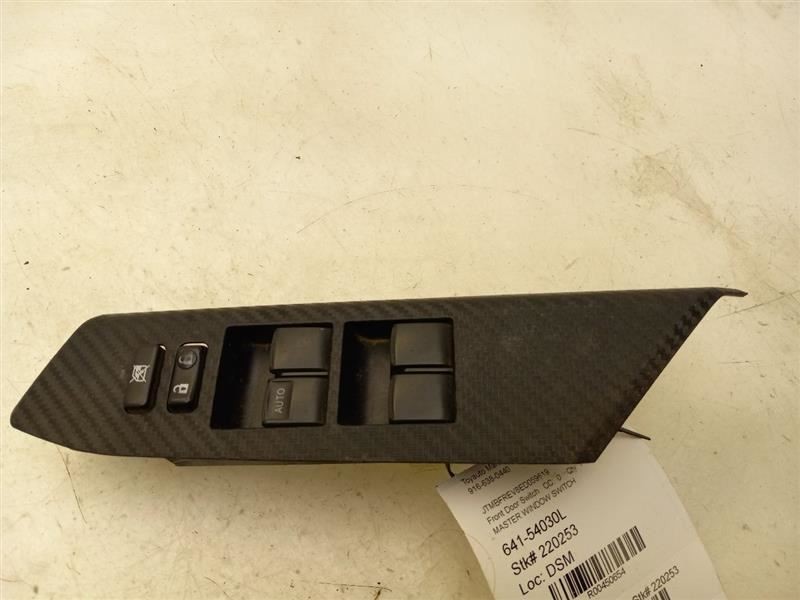 13-18 TOYOTA RAV4 DRIVER SIDE FRONT DOOR MASTER SWITCH ASSEMBLY