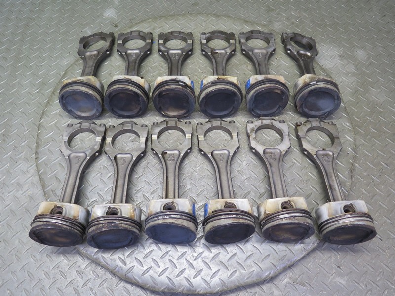 2006-2010 BENTLEY FLYING SPUR 6.0L W12 ENGINE PISTON CONNECTING ROD SET OF 12