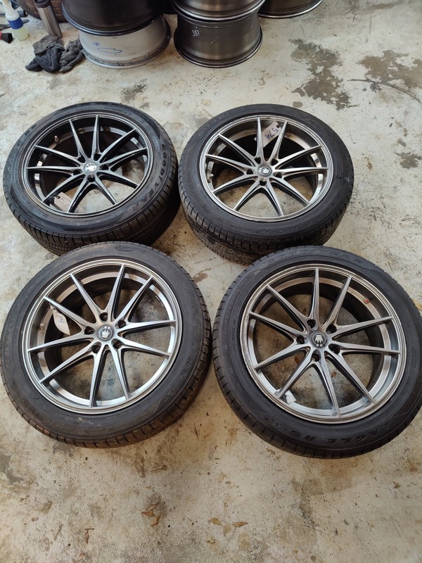 Tesla S Konig Oversteer 19" Rims Set 19x8.5 245/45/19 Wheels Tires READ DESC 574