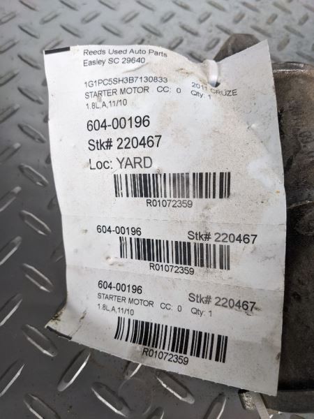 Starter Motor Fits 12-18 SONIC 1072359