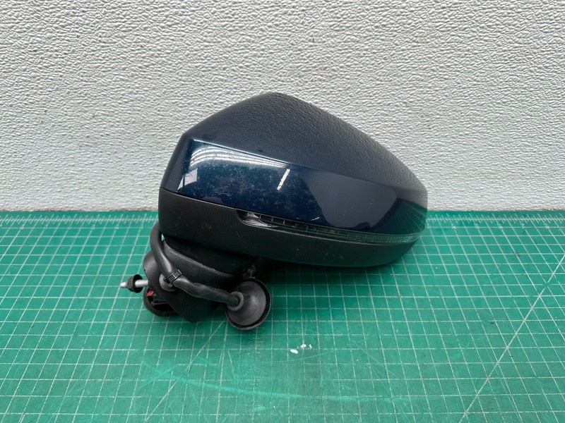 17-19 Audi A3 Sedan FRONT LEFT DRIVER SIDE REAR VIEW DOOR MIRROR Blue OEM