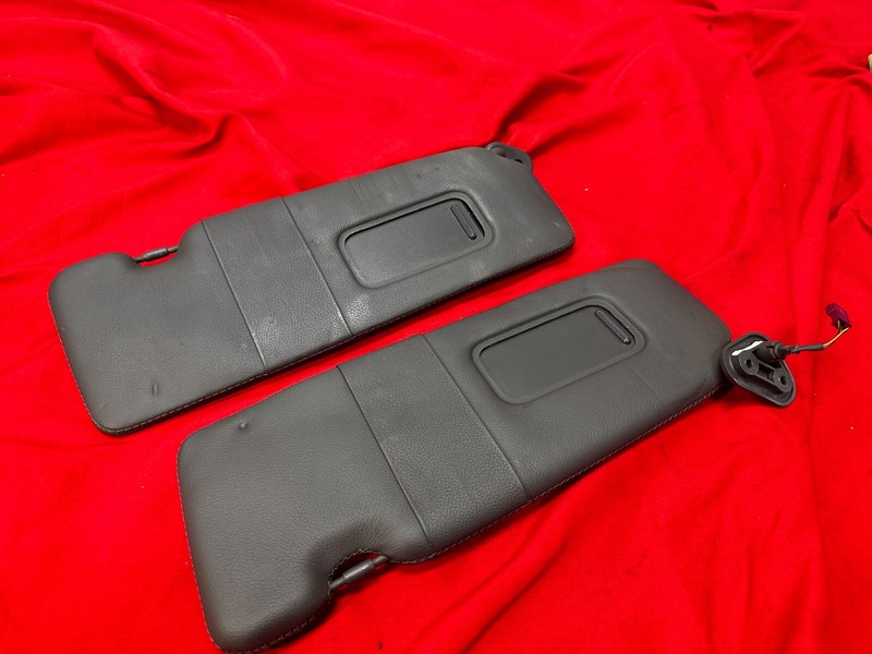 BMW E63 E64 6 Series Left & Right Sun Visor Shade Mirror Lamp Gray Set! OEM✅