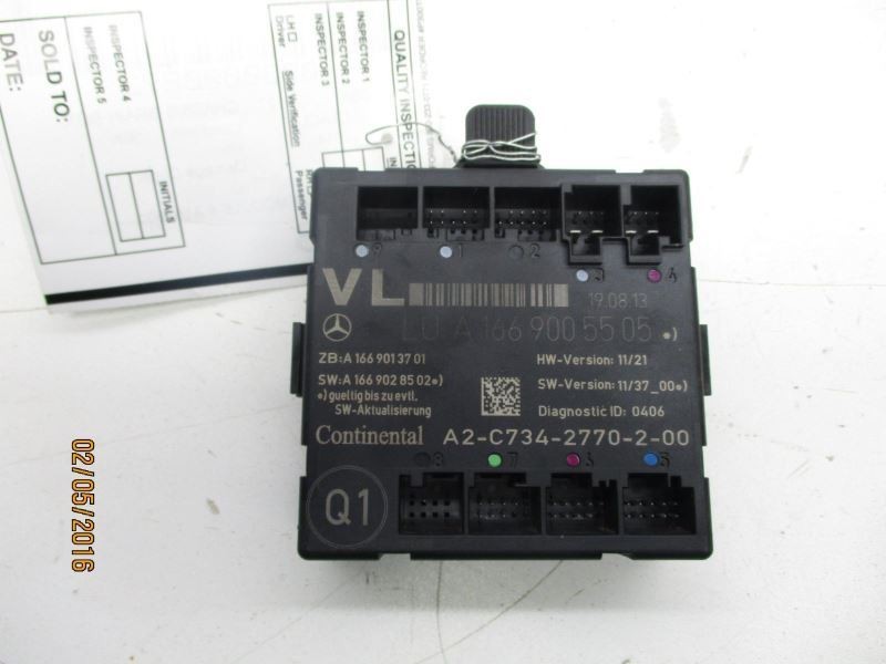 A1669005505 FRONT LH DOOR MODULE W117 Fits 14-15 MERCEDES CLA-CLASS 30272