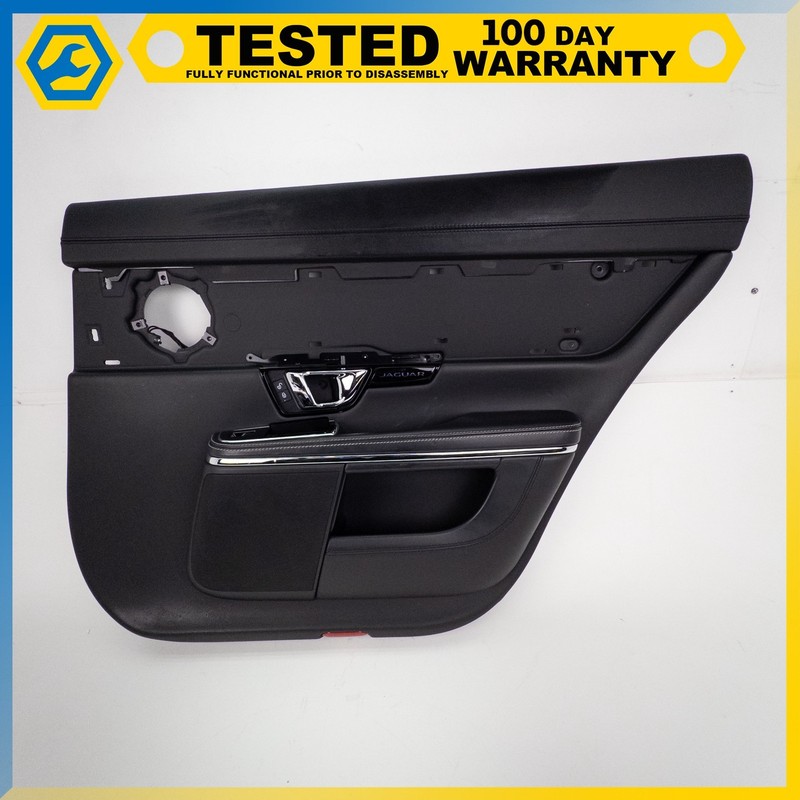 10-18 JAGUAR XJL LWB REAR RIGHT SIDE INTERIOR DOOR PANEL TRIM BLACK OEM