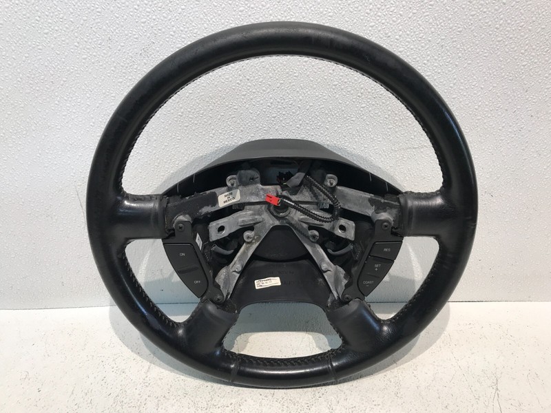 02-05 Ford Explorer Steering Wheel Assembly Leather w/ Radio Controls OEM