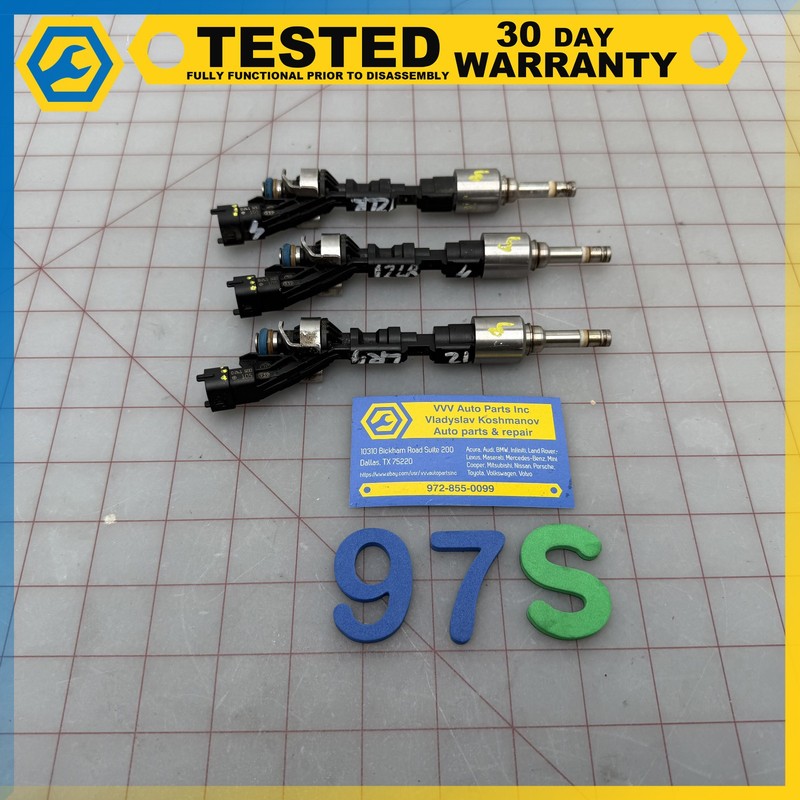 10-13 LAND ROVER LR4 5.0L AJ133 engine FUEL INJECTOR SET OF 3 OEM