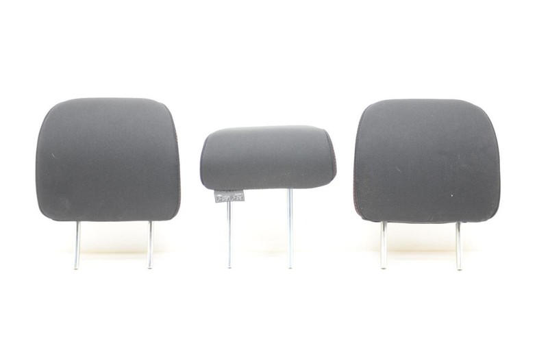 Pair of 3 Black Rear Headrests Fits 15-18 WRX
