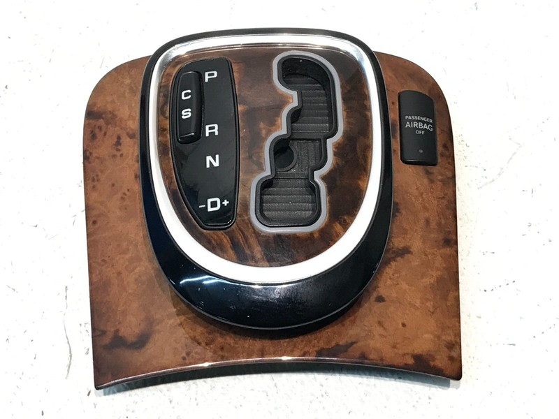 00-06 Mercedes W220 S430 Center Console Gear Shifter Bezel Trim Indicator Wood