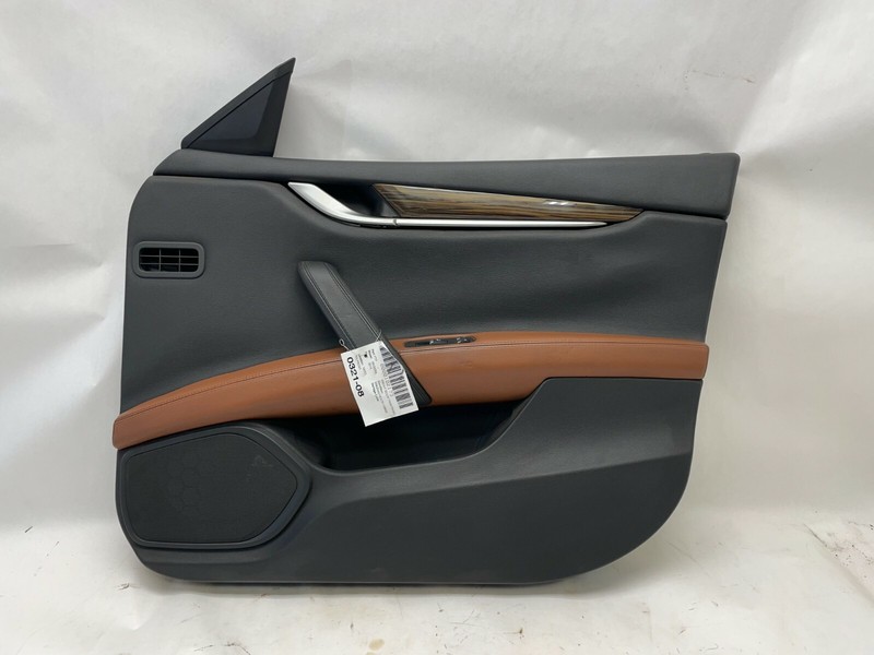 2014-2019 MASERATI GHIBLI SQ4 FRONT RIGHT DOOR PANEL BROWN & EBANO WOOD TRIM OEM