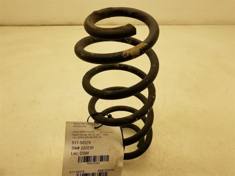 11 12 13 14 SCION XD REAR PASSENGER RIGHT AIR COIL SPRING