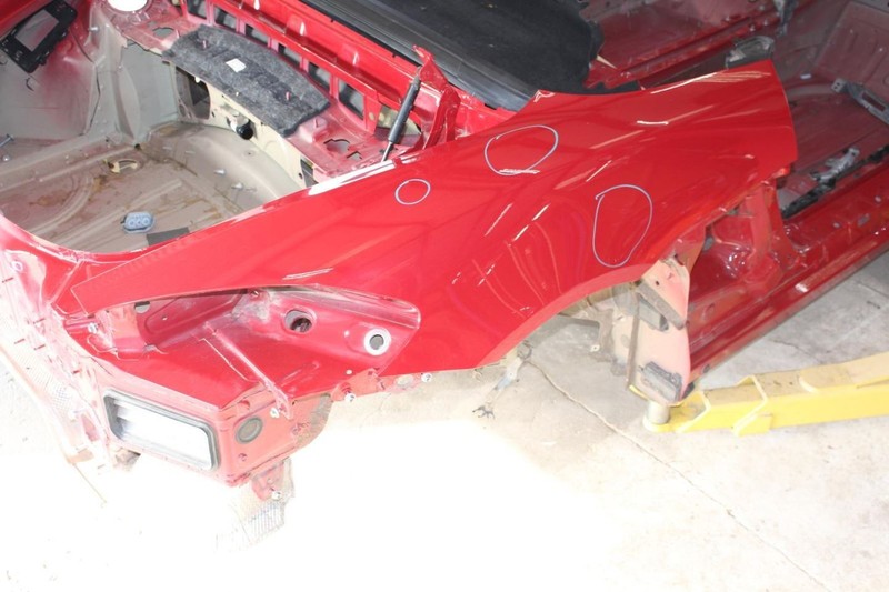 13-16 Porsche Boxster 2.7L Red Passenger Right Rear Quarter Window Glass