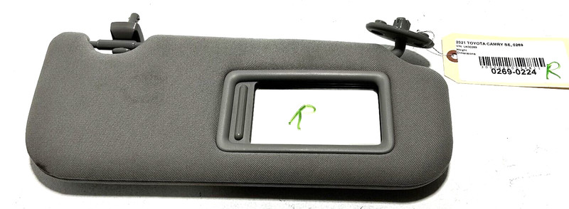 2018-2024 Toyota Camry Front Right Passenger Side Sun Visor Sunvisor OEM Gray