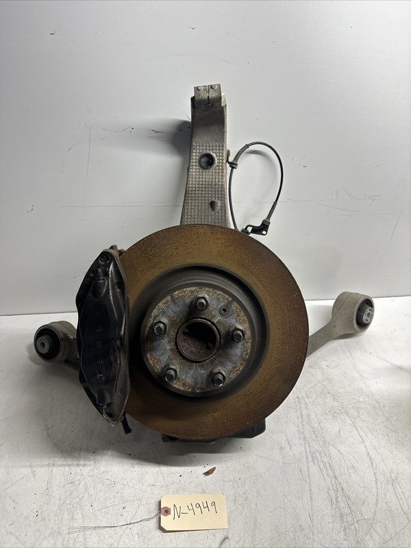 12-16 OEM Tesla S Front Right Hub Spindle Knuckle control Arm, Caliper 4949 S14
