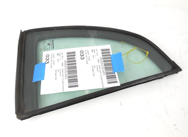 2004 2005 Acura TL 3.2L Rear Door Window Vent Glass Passenger Right OEM