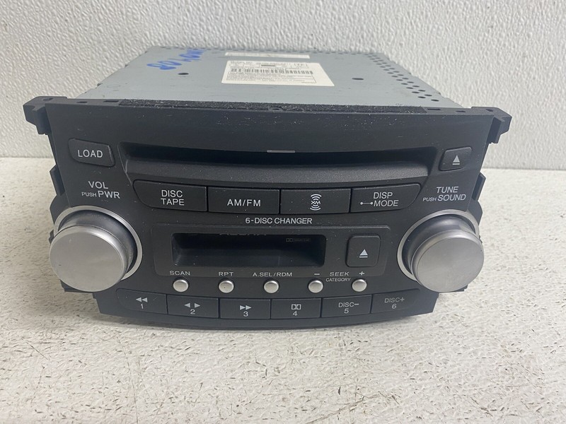 2004-2006 Acura TL Radio Stereo 2 DIN 39100-SEP-A411 AMFM 6 Disc CD Changer Oem