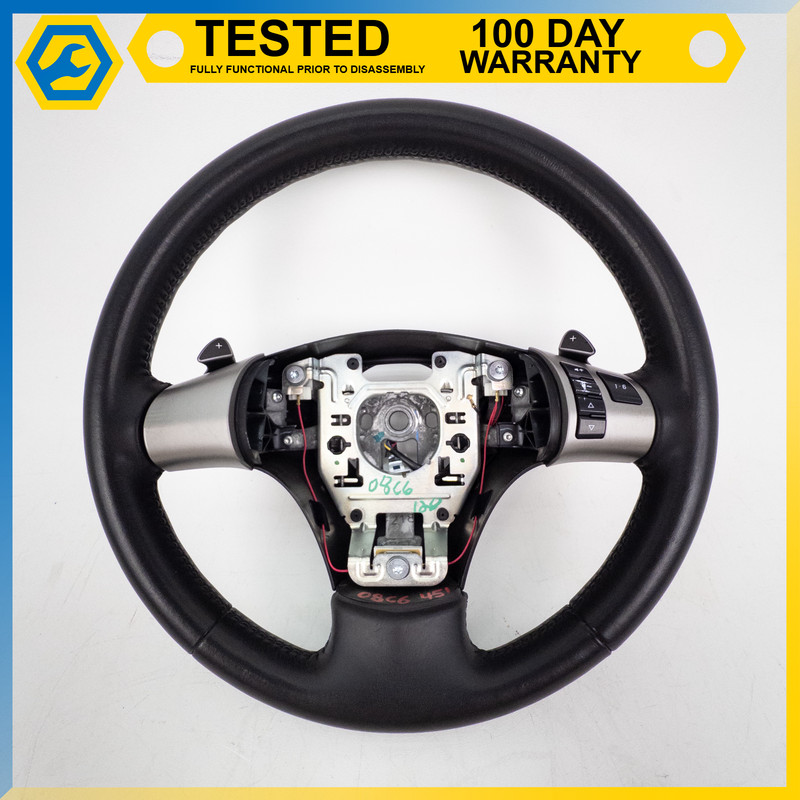 05-13 CHEVROLET CORVETTE C6 DRIVER STEERING WHEEL PADDLE SHIFT BLACK OEM
