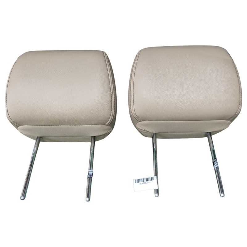 09-14 Ford F150 Beige Leather Front Right Left Seat Pair Set Headrest Head OEM*