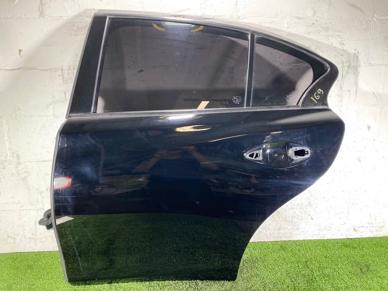 14-23 INFINITI Q50 REAR LEFT LH DRIVER SIDE DOOR SHELL SKIN COVER BLACK KH3 OEM