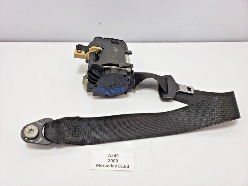 ✅ 07-10 OEM Mercedes C216 CL63 CL550 Front Left Driver Side Seat Belt Black