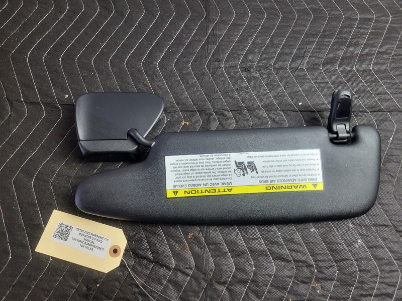 Used Oem Porsche Right Passenger Front Sun Visor for 2017-2025 Boxster 718 2.0L