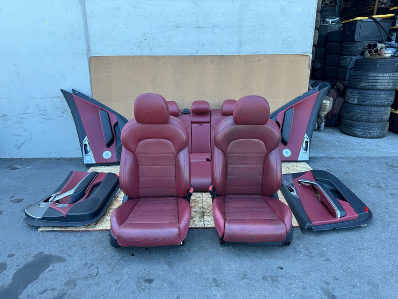 KIA STINGER 2018-2023 OEM FRONT REAR LEFT RIGHT SEATS WITH DOOR PANELS RED (SET)