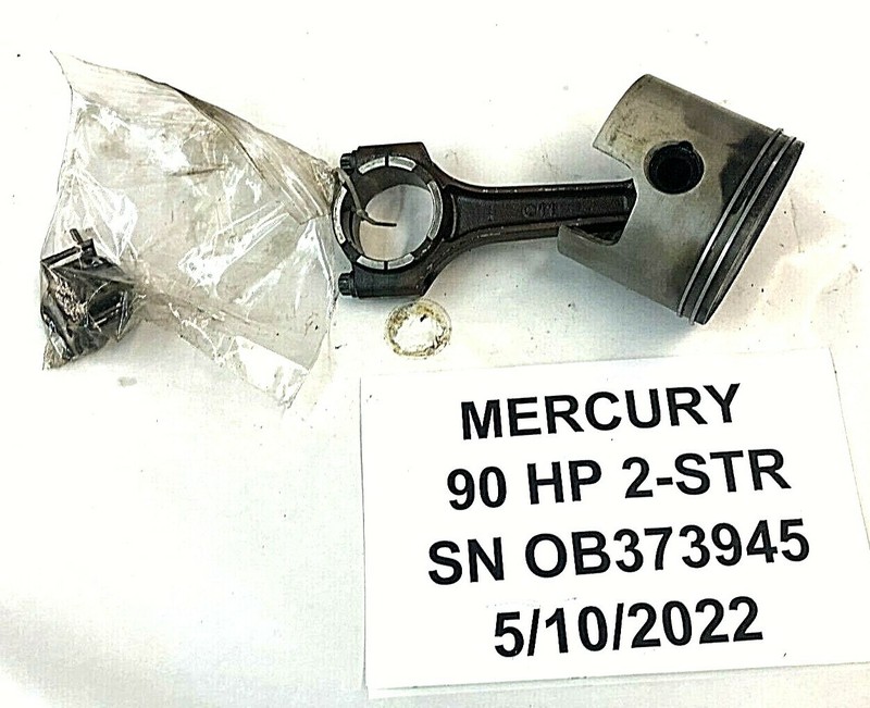 Mercury Mariner Outboard 70 90 100 115 Piston & Rod 777-9009A13 '88+ FRESHWATER!