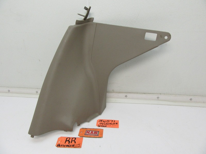 CAVALIER SEDAN RIGHT SIDE REAR TRIM PANEL COVER DOOR BEHIND BACK SEAT CAR RR RH