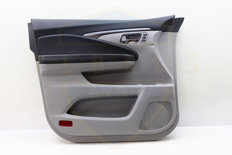 2016 - 2021 HONDA PILOT FRONT DRIVER LEFT DOOR TRIM PANEL W/O COURTESY LAMP GRAY