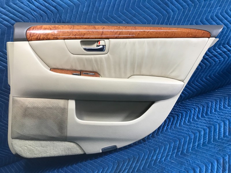 01-06 Lexus LS430 Rear Right RH Passenger Door Panel Beige LA07 OEM w/ Switch