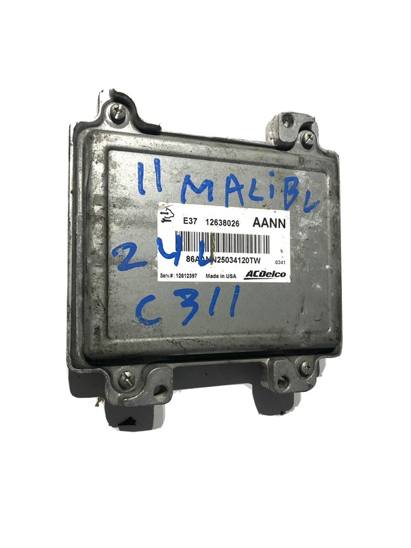 11 CHEVY MALIBU 2.4L ENGINE CONTROL MODULE COMPUTER ECU PCM 12638026