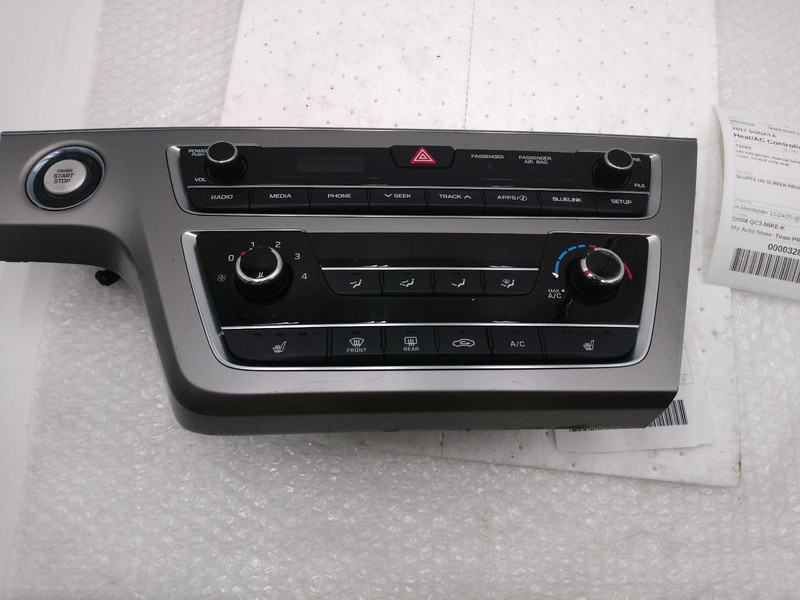 2017 Hyundai Sonata A/C Selector Switch OEM Black Used 88K Miles, Scuffs