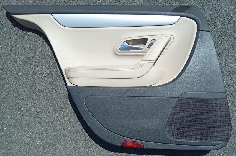 2009-2017 Volkswagen CC LH Rear Door Panel Desert Beige/Black Code AM