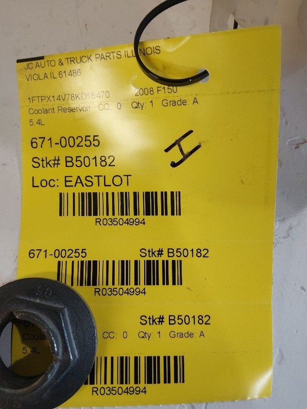 Coolant Reservoir Fits 04-08 FORD F150 PICKUP 3504994