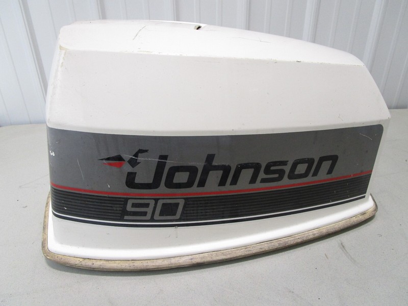 0397820 OMC Johnson Evinrude 90 HP V4 VRO Motor Top Cowl Hood White 1987-1988