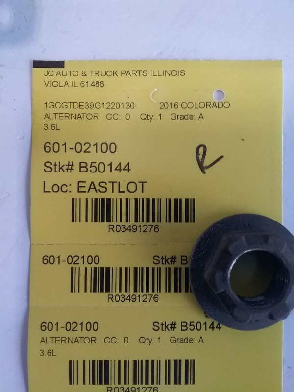 Alternator Gas Fits 15-16 CANYON 3491276