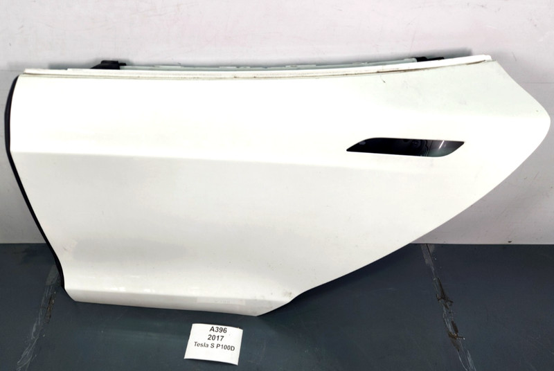 ✅ 16-20 OEM Tesla Model S Rear Left Driver Side Door Shell Panel White PPSW