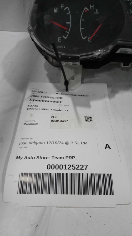 Used Speedometer Gauge fits: 2006 Subaru Forester cluster MPH X model AT Grade A
