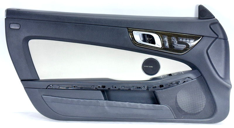 ✅ 05-16 Mercedes SLK250 350 OEM LEFT DOOR TRIM PANEL PLATE Black / White DRIVER