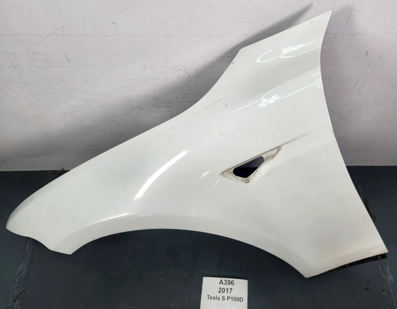 ✅ 12-20 OEM Tesla Model S Front Left Driver Fender Panel Cover White PPSW *