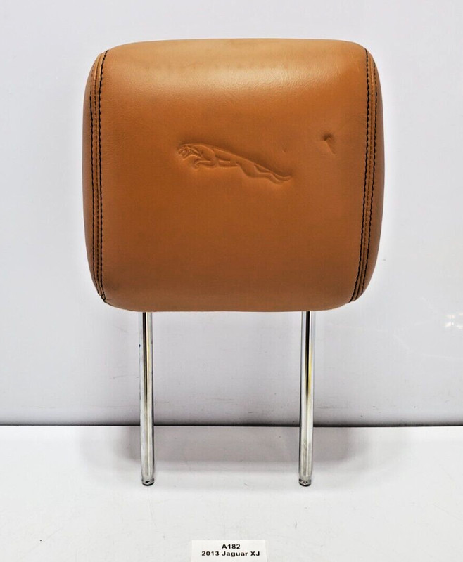 ✅ 12-15 OEM Jaguar XJ Front Right Passenger Leather Headrest Head Rest Tan NOTE*
