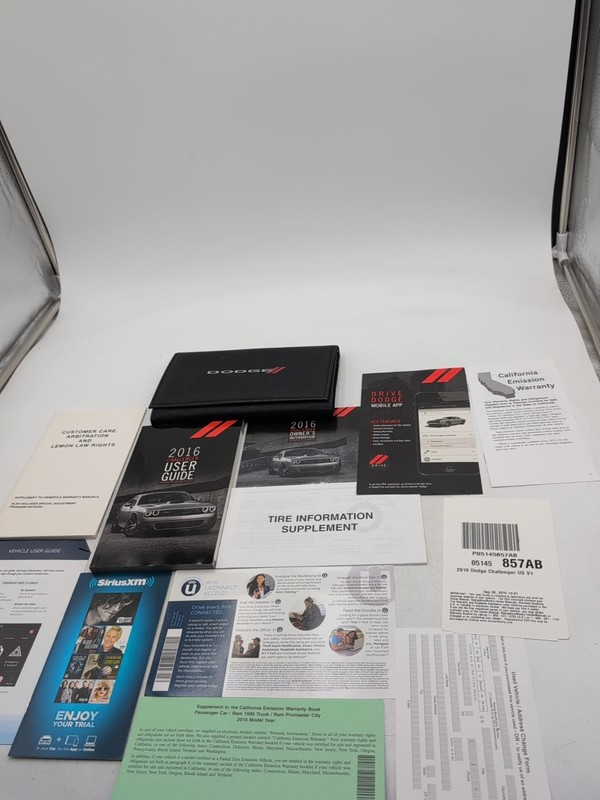 2016 DODGE CHALLENGER OWNERS MANUAL SRT R/T SXT SHAKER PLUS SCAT V6 V8 Hellcat