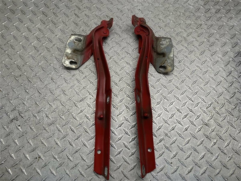 2002-2008 DODGE RAM 1500 HOOD HINGES PAIR RED OEM 4589178AA