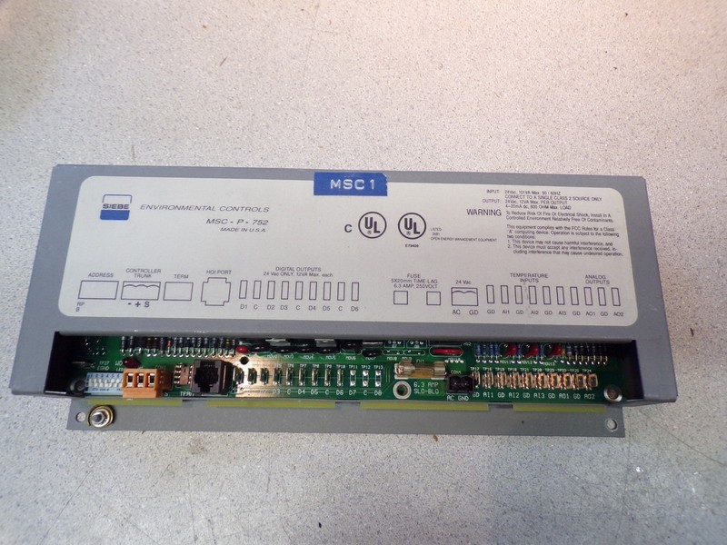Siebe Environmental Controls MSC-P-752 *FREE SHIPPING*
