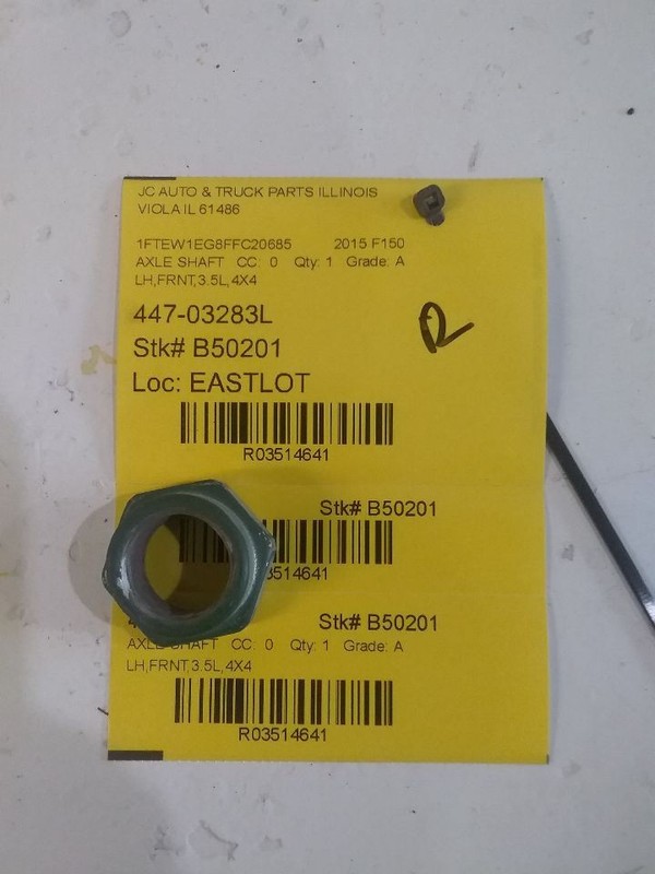 Driver Axle Shaft Front Outer Cv Axle Fits 15 FORD F150 PICKUP 3514641